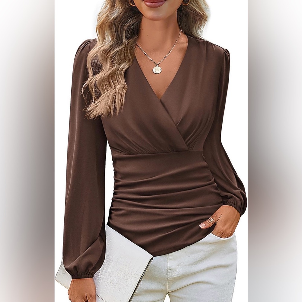 Grace Karin Blouses Dressy Casual Wrap Tops Work Shirts 2026 Business Outfits
